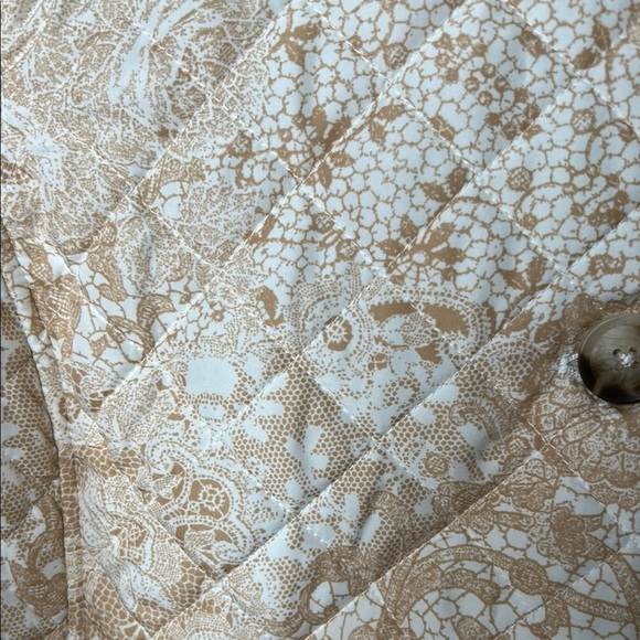 Chicos Floral Quilted Women's Jacket Cream White Size 3 (16/18) - Picture 13 of 13
